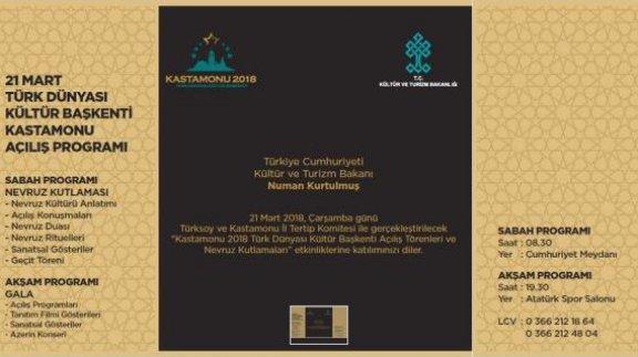 Türk Dünyası Kültür Başkenti Açılışı Programı